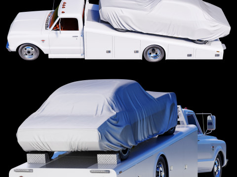 Chevrolet C30 1967 ramp truck 3D Model