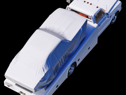 Chevrolet C30 1967 ramp truck 3D Model