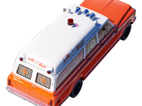 Chevrolet suburban 1970 ambulance 3D Model