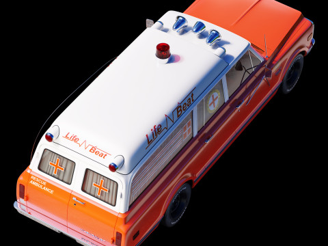 Chevrolet suburban 1970 ambulance 3D Model