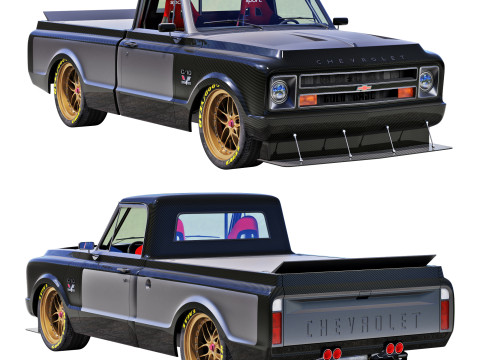 Chevrolet C10 1967 racing 3D मॉडल