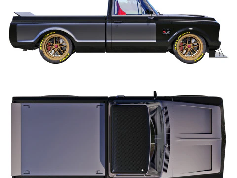 Chevrolet C10 1967 racing 3D Model