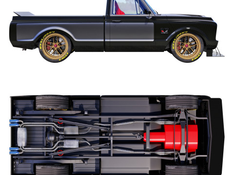 Chevrolet C10 1967 racing Model 3D