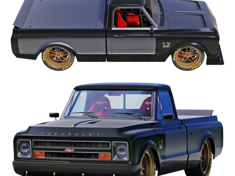 Chevrolet C10 1967 racing Model 3D