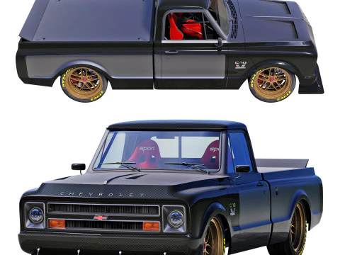 Chevrolet C10 1967 racing 3D Model