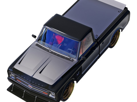 Chevrolet C10 1967 racing Model 3D