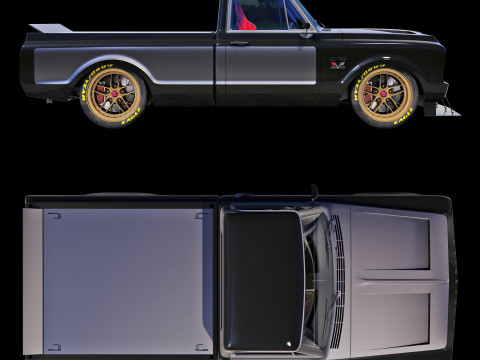 Chevrolet C10 1967 racing Model 3D