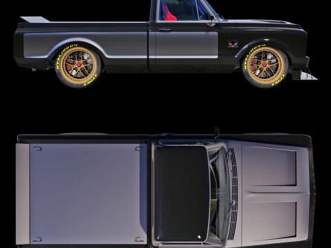 Chevrolet C10 1967 racing 3D Model