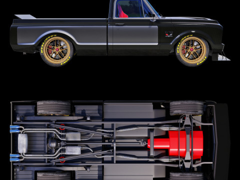 Chevrolet C10 1967 racing Model 3D
