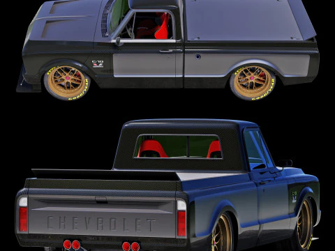 Chevrolet C10 1967 racing 3D Model