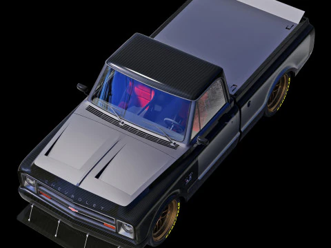 Chevrolet C10 1967 racing 3D Model