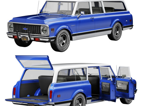 Chevrolet suburban 1972 3D Model