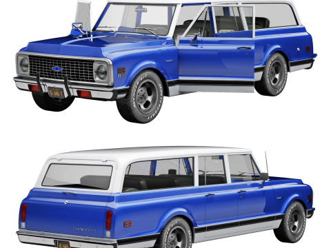 Chevrolet suburban 1972 3D Model
