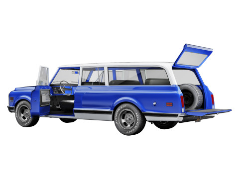 Chevrolet suburban 1972 3D Model