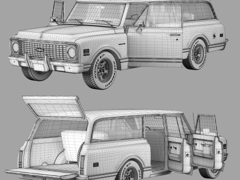 Chevrolet suburban 1972 3D Model