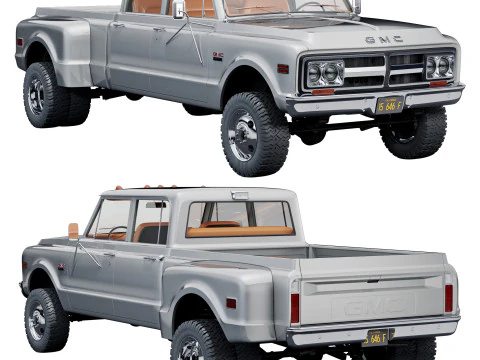 GMC 2500 crew cab 1968 3D Model