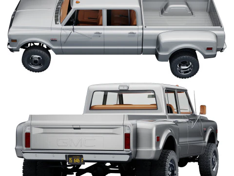 GMC 2500 crew cab 1968 3D Model