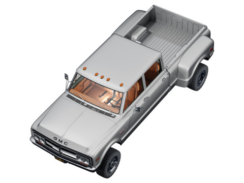 GMC 2500 crew cab 1968 Model 3D