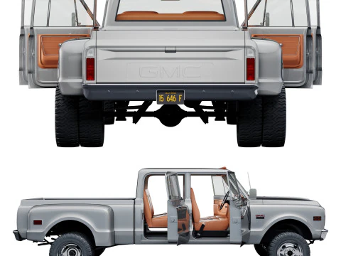 GMC 2500 crew cab 1968 3D Model