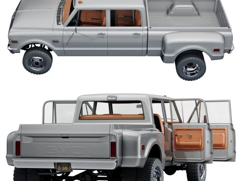 GMC 2500 crew cab 1968 3D Model