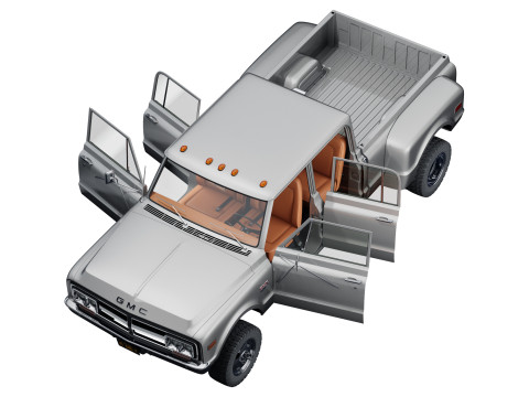 GMC 2500 crew cab 1968 Model 3D
