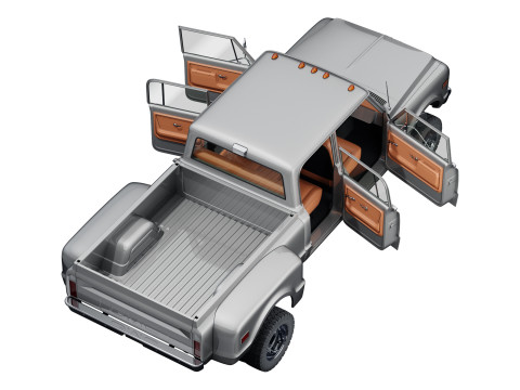GMC 2500 crew cab 1968 Model 3D