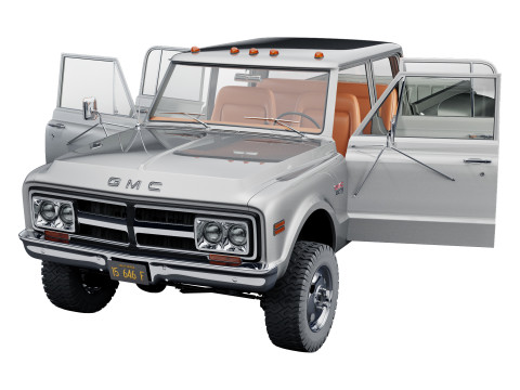 GMC 2500 crew cab 1968 Model 3D