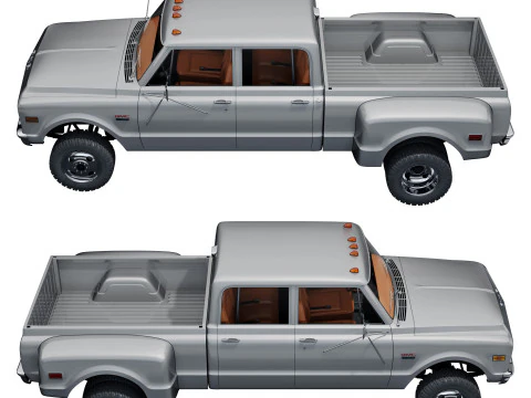 GMC 2500 crew cab 1968 3D Model