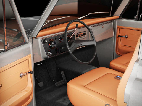 GMC 2500 crew cab 1968 3D Model