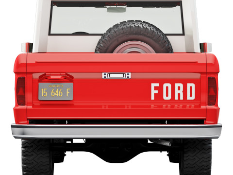 Bronco 1967 pickup 3D Model