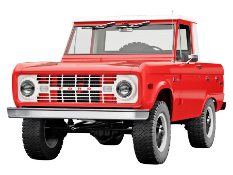 Bronco 1967 pickup 3D Model