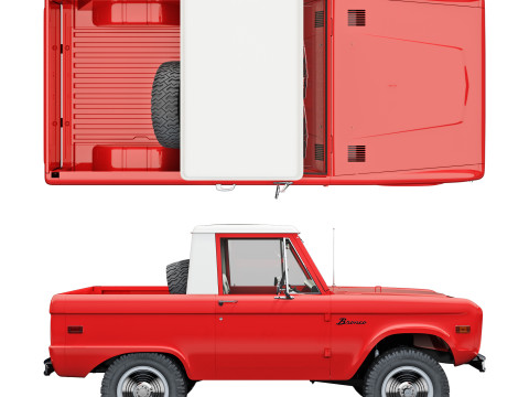 Bronco 1967 pickup 3D Model
