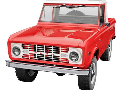 Bronco 1967 pickup 3D Model