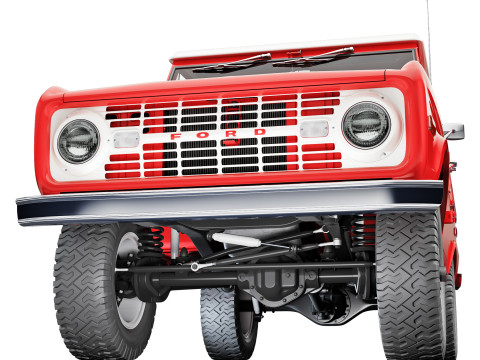 Bronco 1967 pickup 3D Model