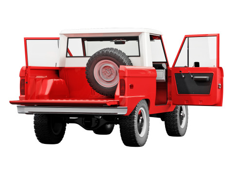 Bronco 1967 pickup 3D Model