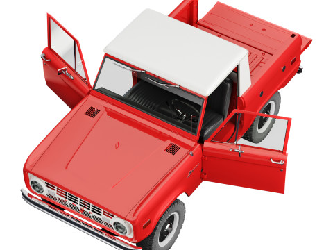 Bronco 1967 pickup 3D Model