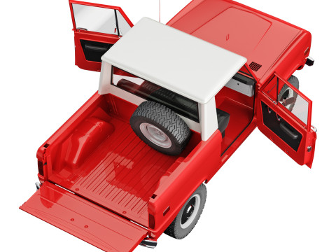 Bronco 1967 pickup 3D Model