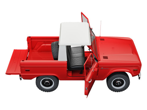 Bronco 1967 pickup 3D Model