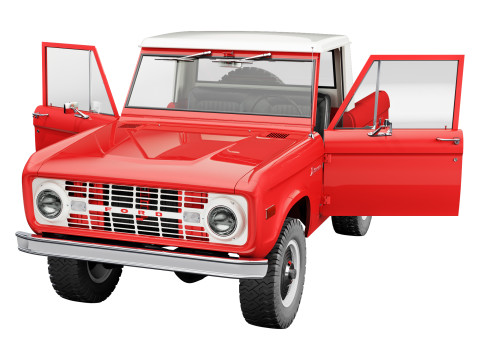 Bronco 1967 pickup 3D Model