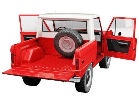 Bronco 1967 pickup 3D Model