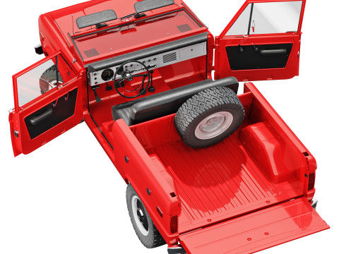 Bronco 1967 pickup 3D Model
