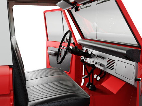 Bronco 1967 pickup 3D Model