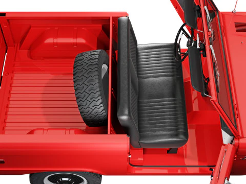 Bronco 1967 pickup 3D Model