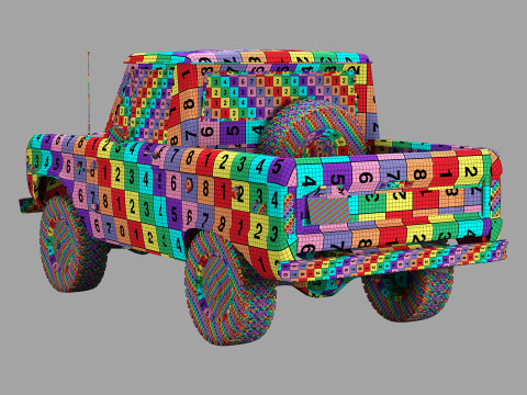 Bronco 1967 pickup 3D Model