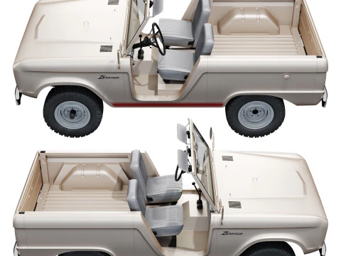 Bronco 1969 roadster U13 3D Model