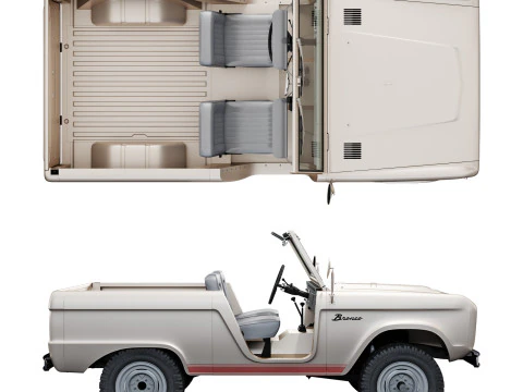Bronco 1969 roadster U13 3D Model