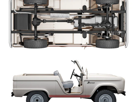 Bronco 1969 roadster U13 3D Model