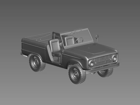 Bronco 1969 roadster U13 3D Model