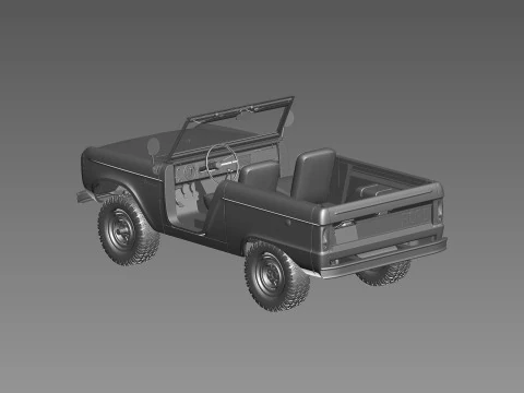 Bronco 1969 roadster U13 3D Model