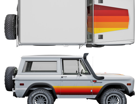 Bronco 1975 custom 3Dモデル